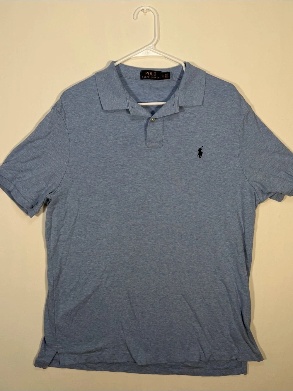 Ralph Lauren Light Blue Short Sleeve Polo with Embroidered Pony